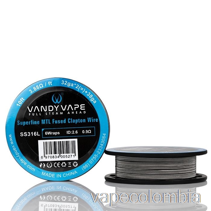 Bobinas De Alambre Mtl Superfinas Vape Recargables Vandy Vape - Alambre Clapton Fundido De 3,88 Ohmios Ss De 10 Pies